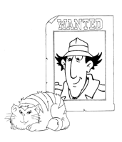 A coloring page of inspector gadget